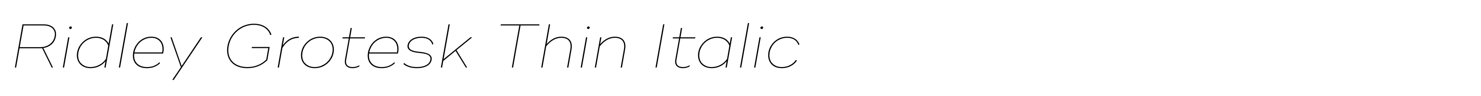 Ridley Grotesk Thin Italic